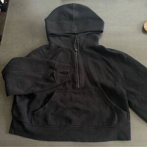 lululemon black scuba oversized half zip hoodie